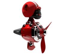 Cartoon Car Diffuser - Shaking Head Vent Clip Design, Refillable Perfume Air Freshener, Cute Decorative Interior Accessory, Essential Oil Holder | Compact Lightweight Construction Vehicle Scen