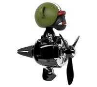 Cartoon Car Diffuser - Shaking Head Vent Clip Design, Refillable Perfume Air Freshener, Cute Decorative Interior Accessory, Essential Oil Holder | Compact Lightweight Construction Vehicle Scen