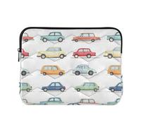 Cartoon Cars Collection Étui étanche pour ordinateur portable de 13 à 14 pouces avec fermeture éclair pour homme et femme