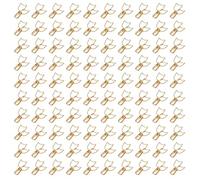 Cartoon Cat Binder Clips 100pcs | Metal Hollowed Long Tail Paper Clamps | Strong Grip for Documents/Office Supplies/School Projects | Cute Organizer for Home & Office (Gold)
