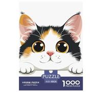 Cartoon Chat 1000 Pieces Puzzle en Papier Jeu D'Intelligence Jeu Cadeau Unique Adultes Et Enfants Dès 14 Ans 38x26cm/1000pcs