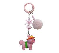 Cartoon chiot porte-clés, porte-clé de cordon de téléphone perlé mignon, joli petit chien téléphone Mobile chaîne pendentif, accessoire cadeau