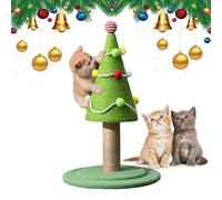 Cartoon Christmas Tree | Christmas Tree Scratching Post | Cartoon Cat Scratch Tree | Natural Sisal Scratching Board | Aesthetic Holiday Tree Ornaments for Kittens and Indoor Cats