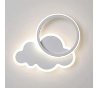 Cartoon Cloud Wall Lamp White Metal Wall Light with Acrylic Lampshade, Modern Led Wall Lantern Children'S Room Decorative Wall Sconce for Bedroom Living Room Study Room Corridor Restaurant (Siz/Warm L