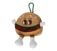 Cartoon Coin Purse - Hamburger Toast Plush Bag, Keychain Change Holder, Zipper Pocket Wallet, Soft Miniature Storage Accessory | Funny Gift for Children Adults Teens, Portable Wallet Companion