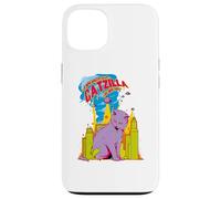 Cartoon Comics Cat The Catzilla Kitten Funny Meme Cat Lovers Coque pour iPhone 13