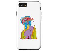 Cartoon Comics Cat The Catzilla Kitten Funny Meme Cat Lovers Coque pour iPhone SE (2020) / 7 / 8