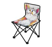 Cartoon Cool American Shorthair Cat Portable Mot-clé Chaise de plage ultra légère Sac de transport inclus Chaises de pelouse pour adultes Robuste pour pelouse
