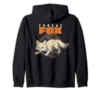 Cartoon Corsac Fox Race Animal Lover Cute Foxes Sweat à Capuche