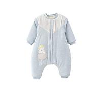 Cartoon Cotton Baby Sleeping Bag Combed Cotton Detachable Sleeve Sleeping Bag Baby Legs Sleeping Bag Clothes (bleu)