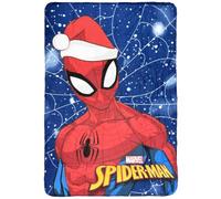 CARTOON Plaid enfant couverture 100 % polyester 100 x 140 cm (Spiderman Noël)