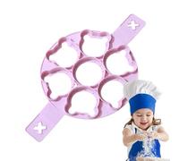 Cartoon Crêpière Outil de Cuisson Multifonctionnel 15.55x9.06 Pouces Silicone Egg Ring 7 Compartiments Moule à Crêpes pour Friture Oeufs et Petits Déjeuners