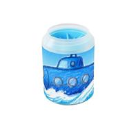 Cartoon Cute Blue Submarine Portable Pet Foot Cleaner Silicone Brush Soft Feet Bathing Brush for Cats Dogs