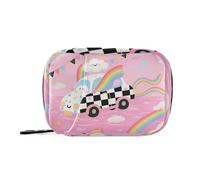 Cartoon Cute Car Rainbow Travel Medicine Bag with Amovible Small Pills Organisateur Portable pour Sac à Main