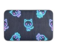 Cartoon Cute Colorful Fluorescent Neon Cat Summer Dog Cooling Bed for Outdoor Cats for Outdoor Cats Outdoor Antidérapant Tapete enfriador para Perros M