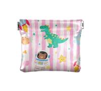 Cartoon Cute Dinosaur Rockets Fashion Porte-monnaie en cuir pour femme Pochette fantaisie Sac à main de maquillage pour femmes monederos pequenos de Mujer