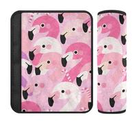 Cartoon Cute Flamingo Pink Lot de 2 housses de ceinture pour plus de confort de conduite pour camion Protecteur pour voiture