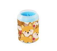 Cartoon Cute Fox Yellow Portable Pet Foot Cleaner Brosse en silicone souple Fournitures et accessoires pour chats et chiens