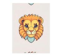 Cartoon Cute Little Lion Crystal Stickers, Glitter Star Heart Shiny Transparent Decals for Mobile Phone Cases and Laptop