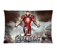 Cartoon DC Superheroes The Avengers Iron Man Custom Design Pillowcase Pillow Sham Queen Size Pillow Cushion Case Cover Two Sides Printed 20x30 Inches