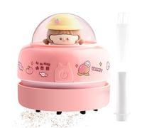 Cartoon Desktop Duster - Aspirateur à main sans fil 9,6 x 8,3 cm | Parfait pour la poussière du clavier, l'élimination des miettes, le nettoyage du piano, le bureau à domicile, les fournitures scolair