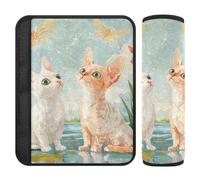 Cartoon Devon Rex Cats River Lot de 2 coussinets d'épaule pour plus de confort pour la conduite en avion
