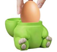 Cartoon Dinosaur Egg Holder Set, Breakfast Boiled Egg Display Rack with Integrated Spoon Rest, Creative Tabletop Serving Stand, Decorative Morning Meal Accessory for Kitchen Dining Presentation