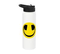 Cartoon DJ Casque audio visage souriant Stainless Steel Insulated Water Bottle