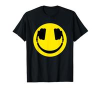 Cartoon DJ Casque Audio Visage Souriant T-Shirt Graphique avec Valeur