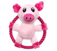 Cartoon Dog Rope Chew Toy, Tug Of War Training Accessory With Squeaker