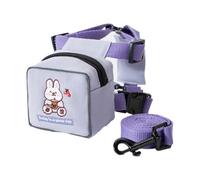 Cartoon Dog Sackepack Harness - Petit Harnais De Voyage Pour Animaux De Compagnie | Designs D'ours Mignon, Lapin Et Dinosaure Avec Laisse, Harnais Doux Réglable Pour Les Petits Chiens | Idéal Pour Les