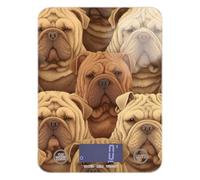 Cartoon Dogs Petite balance numérique portable pour nourriture 5 kg/5 g avec 4 unités pour régimes de cuisine expresso (piles non incluses)