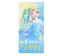 CARTOON Drap de Plage Disney Frozen 70 x 140 cm Serviette en Microfibre 100% Polyester 240 GSM Léger et Absorbant pour la Mer et la Piscine