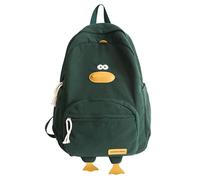 Cartoon Duck Backpack esthétique Backpack Batch Bookbag pour adolescents (vert)