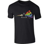 Cartoon Eevees Characters Tshirt Evolution Dark Prism Side Triangle Rainbow Tops Tee Shirt Cotton Customize Manches Courtes(Large)