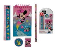 CARTOON Ensemble de papeterie Disney Marvel 5 pièces Bloc-notes Crayons Accessoires Cadeau (Minnie)