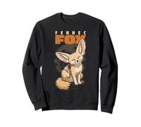 Cartoon Fennec Fox Race Animal Lover Cute Foxes Sweatshirt