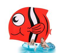 Cartoon Fish Swimming Cap - Bonnet de bain en silicone, élastique et confortable pour filles, protection durable des cheveux conçue dans une forme mignonne | Idéal pour la piscine, la plage, les