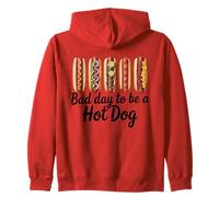 Cartoon Five Topping Hot Dog Row Foodie Barbecue Cookout Sweat à Capuche