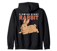 Cartoon Flamand Giant Rabbit Lover Cute Lapins Sweat à Capuche