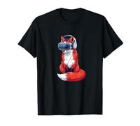 Cartoon Fox Gamer dans Un Casque VR Playful Nerd T-Shirt