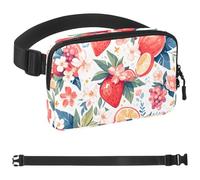 Cartoon Fruit-1261 Sac banane à bandoulière pour homme et femme, sac de ceinture pour voyage, marche, course, randonnée, cyclisme, multicolore, 4 x 23 x 15 cm, multicolore, 1.5x9.0x5.9in/4x23x15cm