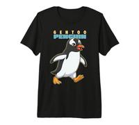 Cartoon Gentoo Race Pingouin Animal Lover Cute Pingouins T-Shirt Haut de Gamme
