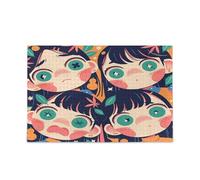 Cartoon Girls Faces Puzzles pour Adultes Impossible Difficile Difficile Difficile Puzzle Famille 500 Pièces