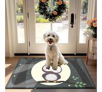 Cartoon Hibou Lune, Les Étoiles Anti-Slip Absorbant Tapis de Porte pour la Porte Avant du Couloir de la Cuisine - l'Épreuve de la Poussière Pratiques Tapis