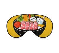 Cartoon Hotpot Doodle Masque de sommeil anti-lumière, confortable et doux, couverture des yeux avec bande élastique, convient pour les hommes et les femmes, convient pour les voyages et le sommeil
