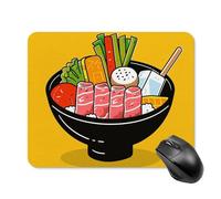 Cartoon Hotpot Doodle Tapis de souris carré portable avec base en caoutchouc antidérapant 20 x 25 cm Tapis de souris de jeu ultra fin pour ordinateur portable bureau accessoires de bureau