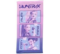 CARTOON Huntrix Serviette de plage K-Pop Demon Hunters 70 x 140 cm Serviette en microfibre 100 % polyester à séchage rapide avec rumeurs Mira et Zoey Accessoire K-Pop pour filles et fans d'anime