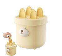 Cartoon Ice Cream Mold, Freezer Pop Tray, Ice Cream Shape with Sticks, Easy Release Silicone Tool, Reusable Food Grade Container and Fruit Yogurt Pudding Maker Machine