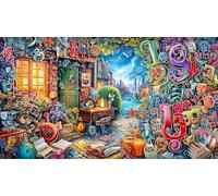 Cartoon-Image-Mixed-Graffiti 1000 pièces Papier recyclé Puzzle Extremement Difficile Jeux éducatifs Idée Cadeau Parfaite pour Adultes et Enfants de 12 Ans et Plus 70x50/1000 pièces